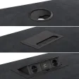 Biurko z metalowymi nogami - Beton Czarny