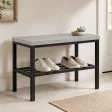 Stojak metalowy na buty - Beton