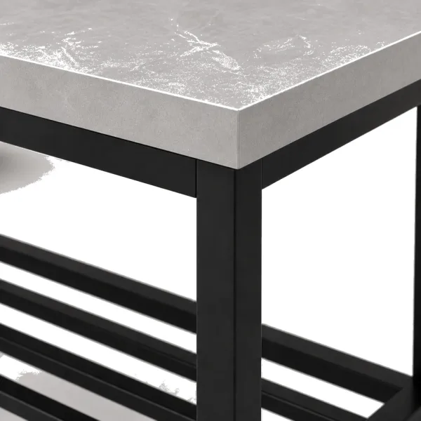 Stojak metalowy na buty - Beton