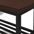 Stojak metalowy na buty - Wenge
