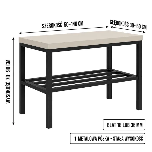 Stojak metalowy na buty - Kaszmir