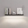 Półka wisząca LED - Beton Czarny