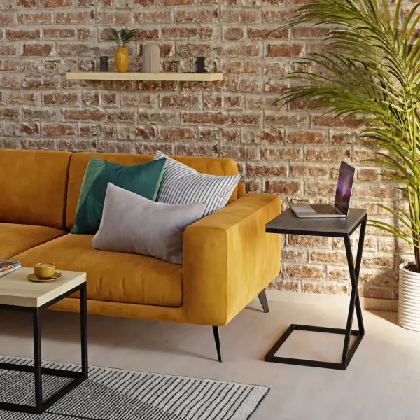 Stolik metalowy X - Beton Rdzawy