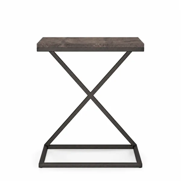 Stolik metalowy X - Beton Rdzawy