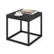 Stolik kawowy metalowy - Beton Czarny