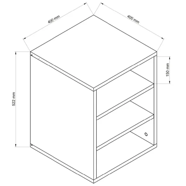 Kontenerek pod biurko - Czarny / Biały