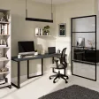 Biurko podwójne Iron Duo Loft - Beton Czarny