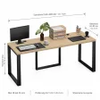 Biurko podwójne Iron Duo Loft - Dąb Cremona