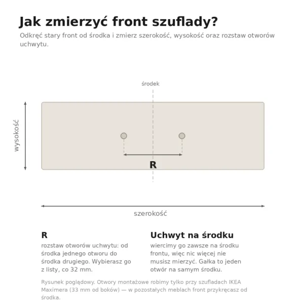 Front szuflady na wymiar - Kaszmir 5981 PD