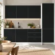 Front na wymiar z nawiertami pod zawiasy - Czarny 0190 PE
