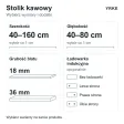 Stolik kawowy - Buk