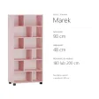 Regał z półkami Marek - Różowy