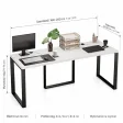 Biurko podwójne Iron Duo Loft - Biały
