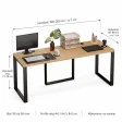 Biurko podwójne Iron Duo Loft - Dąb Kamienny