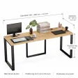 Biurko podwójne Iron Duo Loft - Dąb Złoty
