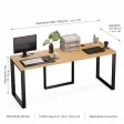 Biurko podwójne Iron Duo Loft - Buk